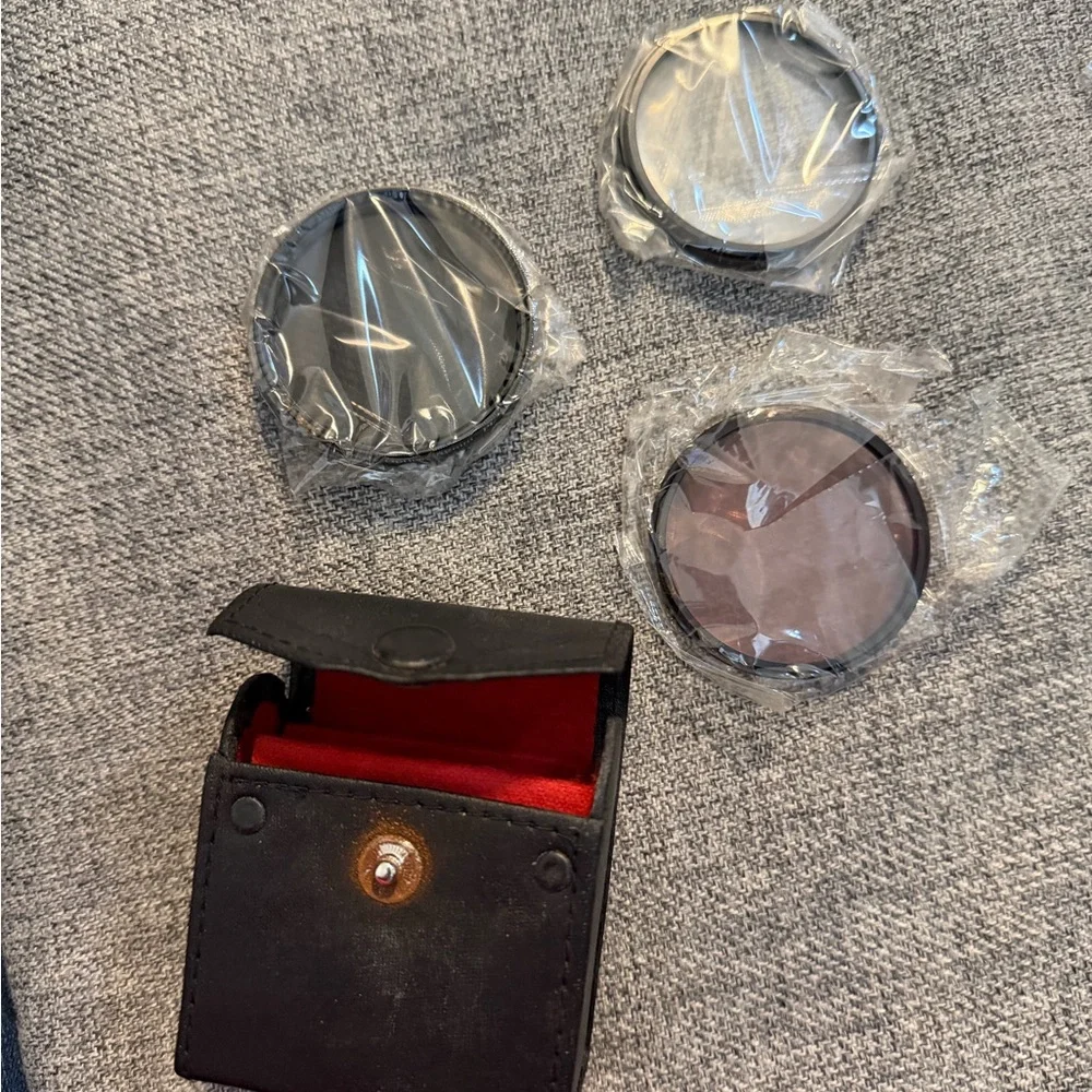 Merkury Optics Compact Black Camera Lens Filter Set with Case 52mm UV FD PL